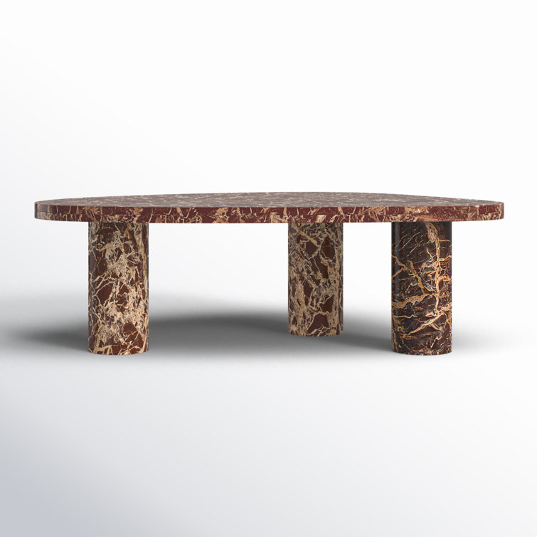 Large Merlot Marble Coffee Table with Storage