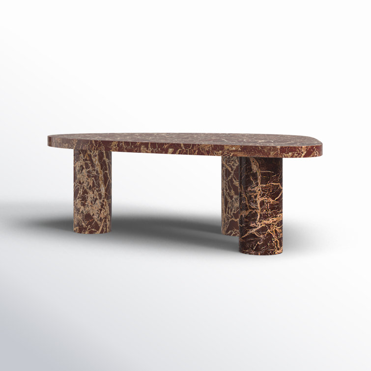 Large Merlot Marble Coffee Table with Storage