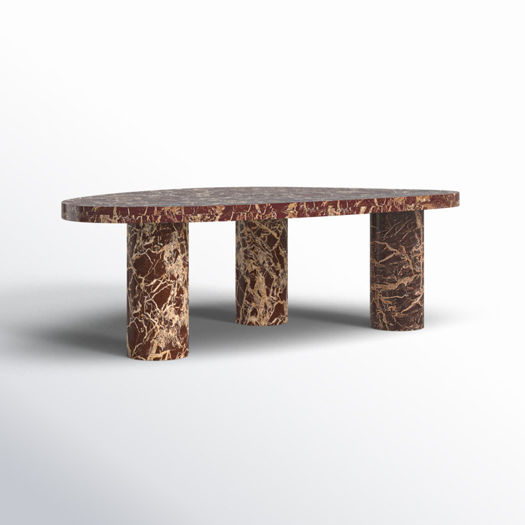 Large Merlot Marble Coffee Table with Storage