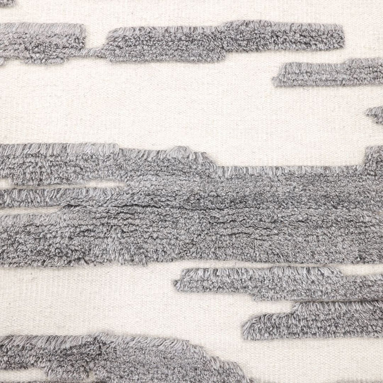 Luxurious Hand-Knotted Woolen Grace Rug, 9' x 12', Gray