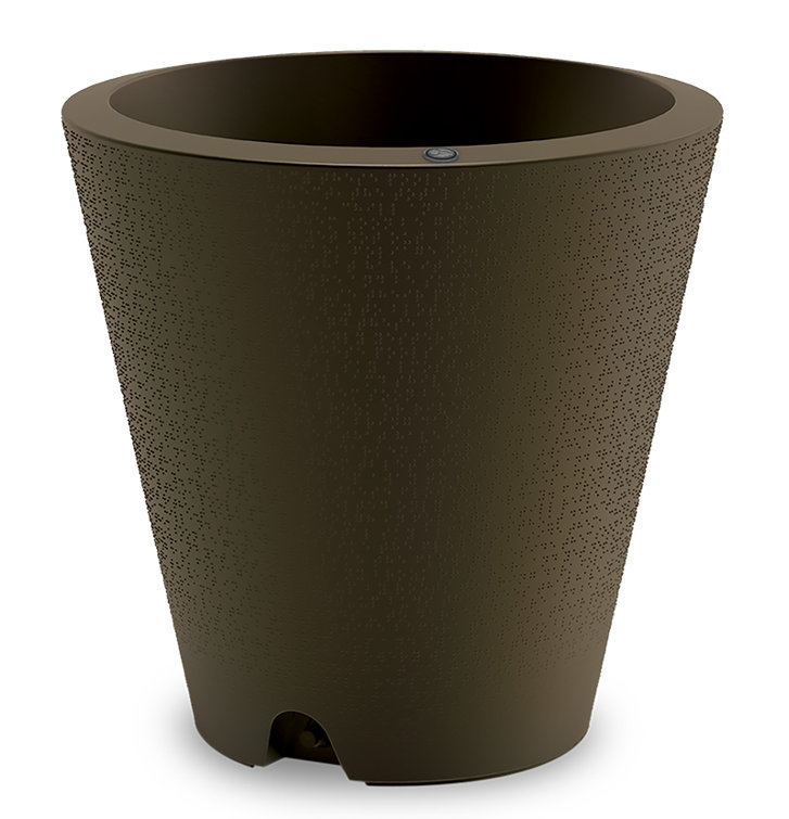 Old Bronze 26" Round Self-Watering Indoor/Outdoor Planter
