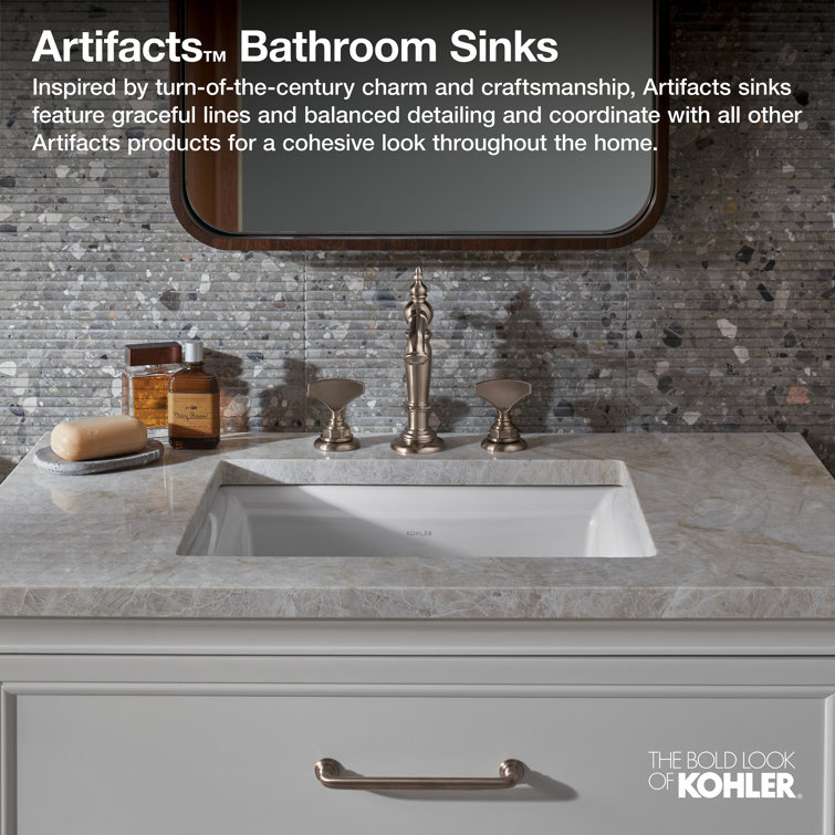 White Ceramic 21" Rectangular Drop-In Bathroom Sink