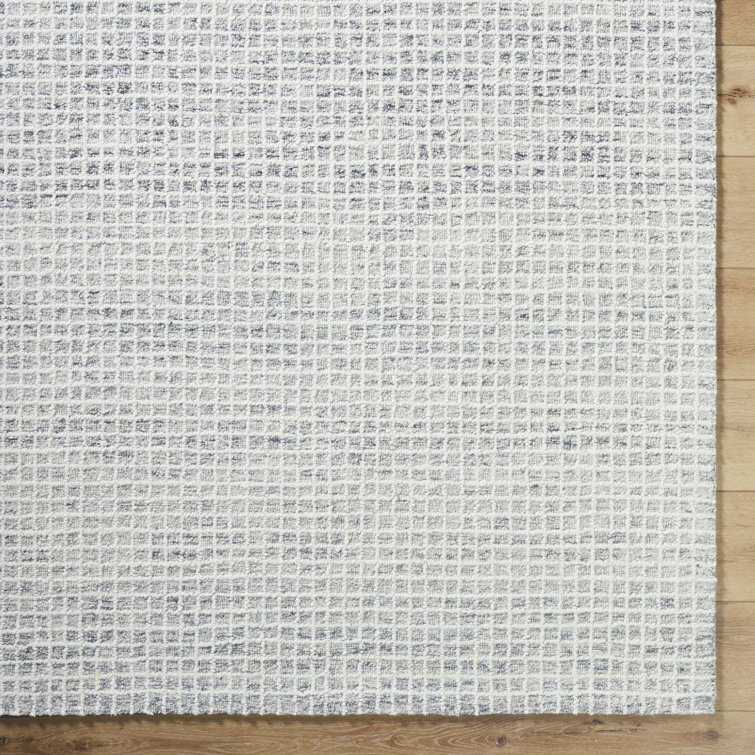 Handmade Light Gray Wool Rectangular Area Rug 12' x 15'