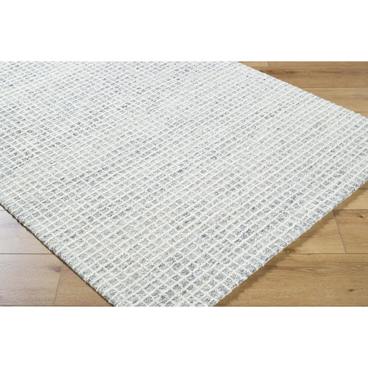 Handmade Light Gray Wool Rectangular Area Rug 12' x 15'