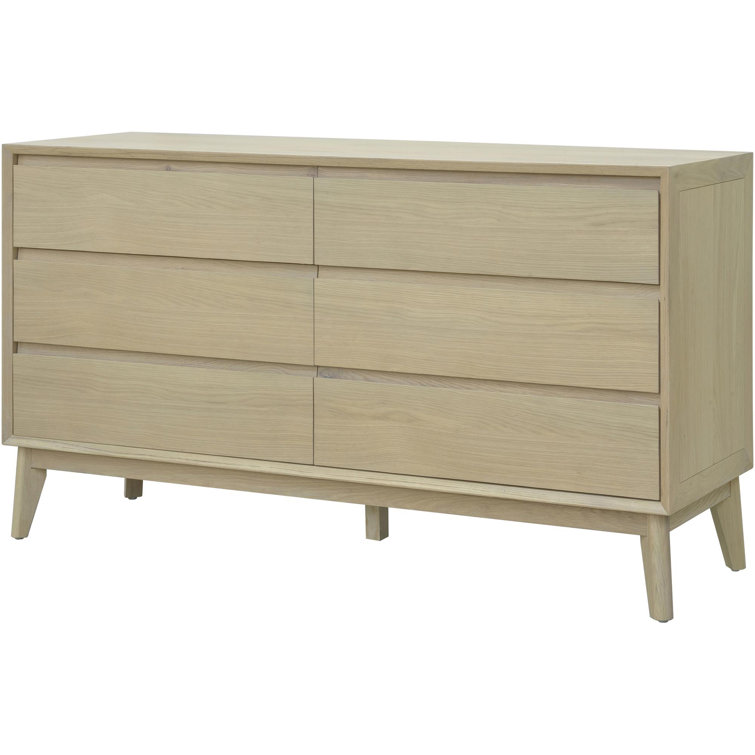 Toulon Light Brown Oak Mid-Century Modern Dresser