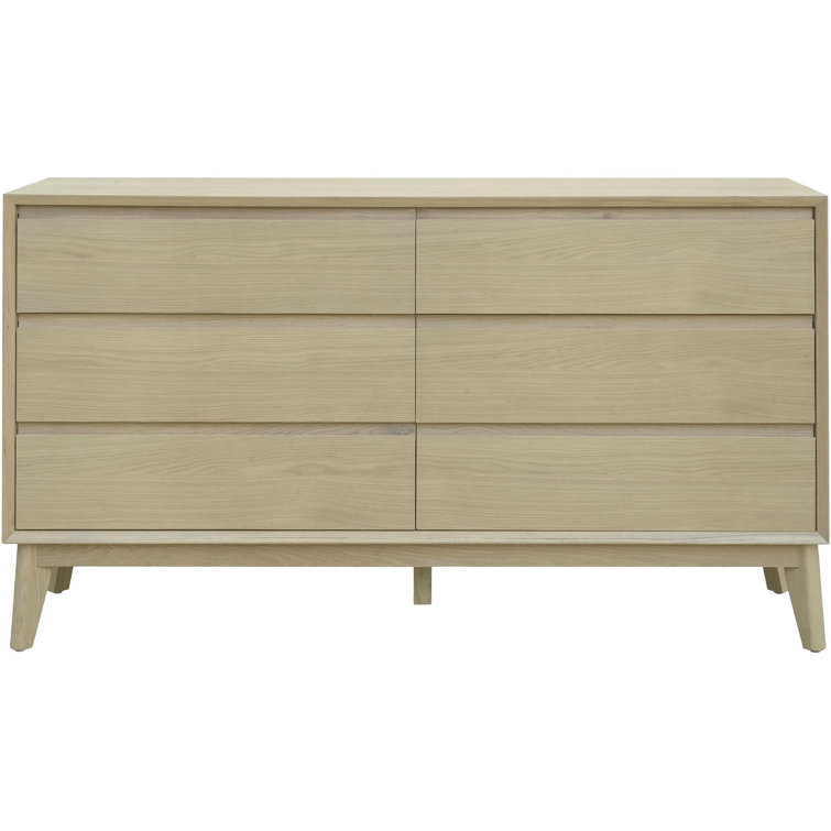 Toulon Light Brown Oak Mid-Century Modern Dresser
