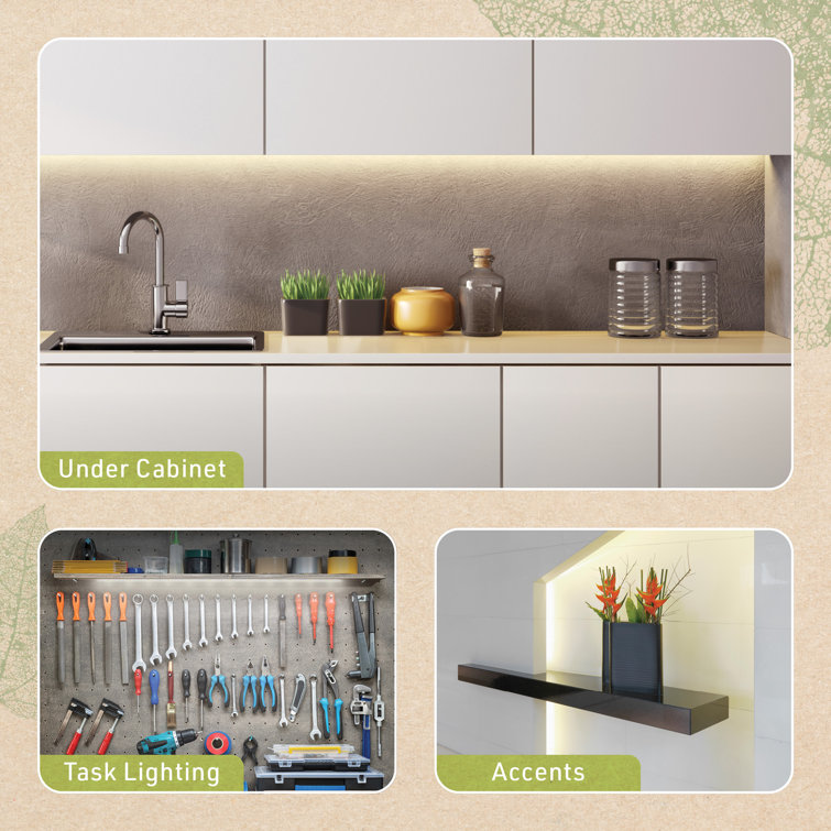 Warm White 36'' LED Under Cabinet Strip Light Kit