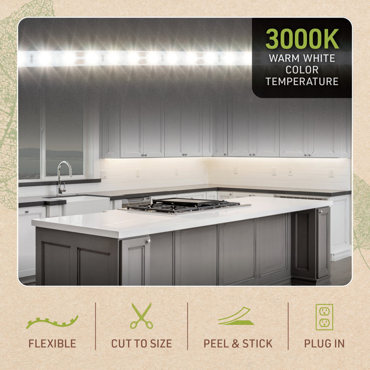 Warm White 36'' LED Under Cabinet Strip Light Kit