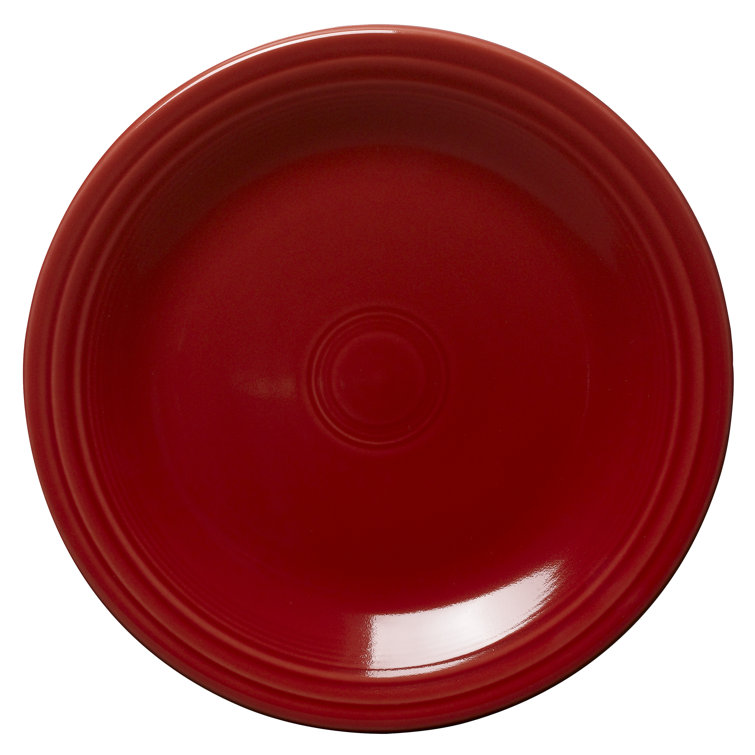 Scarlet Glazed Ceramic 10.5" Dinner Plate