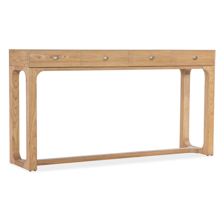 Rustic Brown Wood Console Table with Storage Drawers