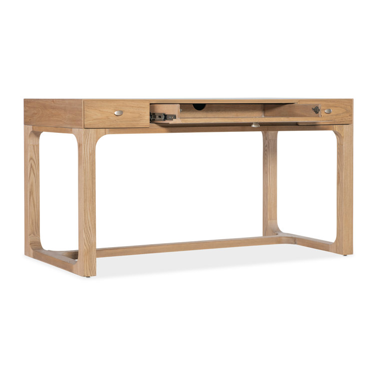Rustic Light Brown Wood Writing Desk with Drawers