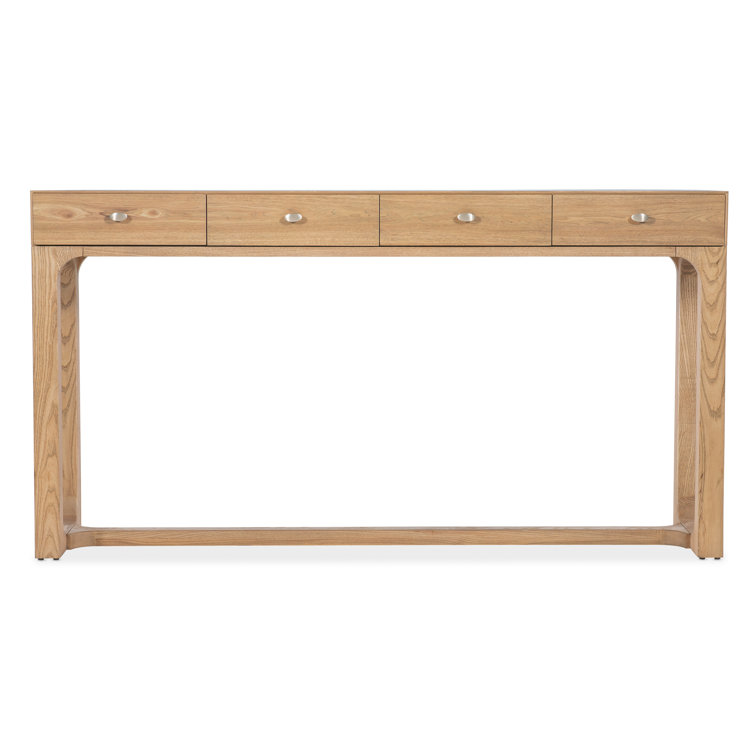 Rustic Brown Wood Console Table with Storage Drawers