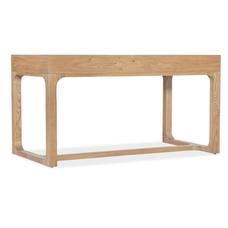 Rustic Light Brown Wood Writing Desk with Drawers