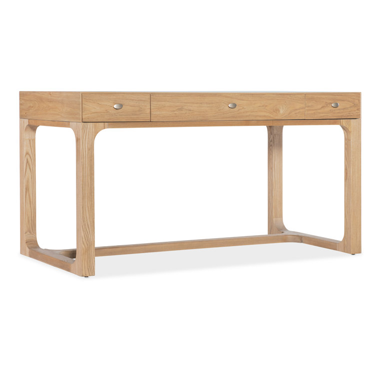 Rustic Light Brown Wood Writing Desk with Drawers