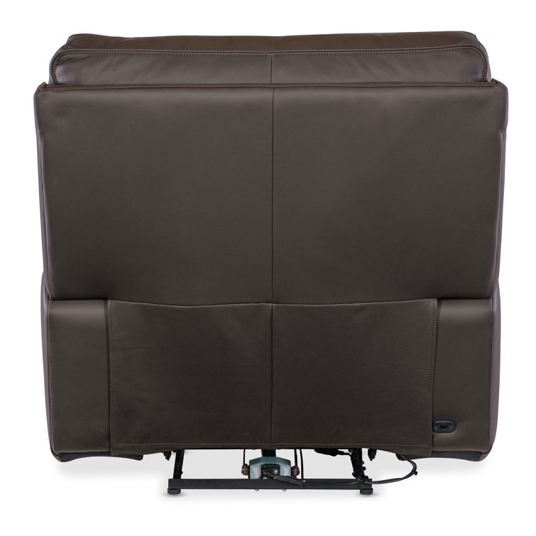 Oslo Mountain Brown Leather Zero Gravity Recliner with Metal Base