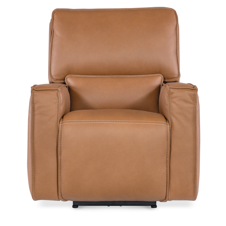 Oslo Antelope Brown Leather Zero Gravity Recliner with Power Headrest