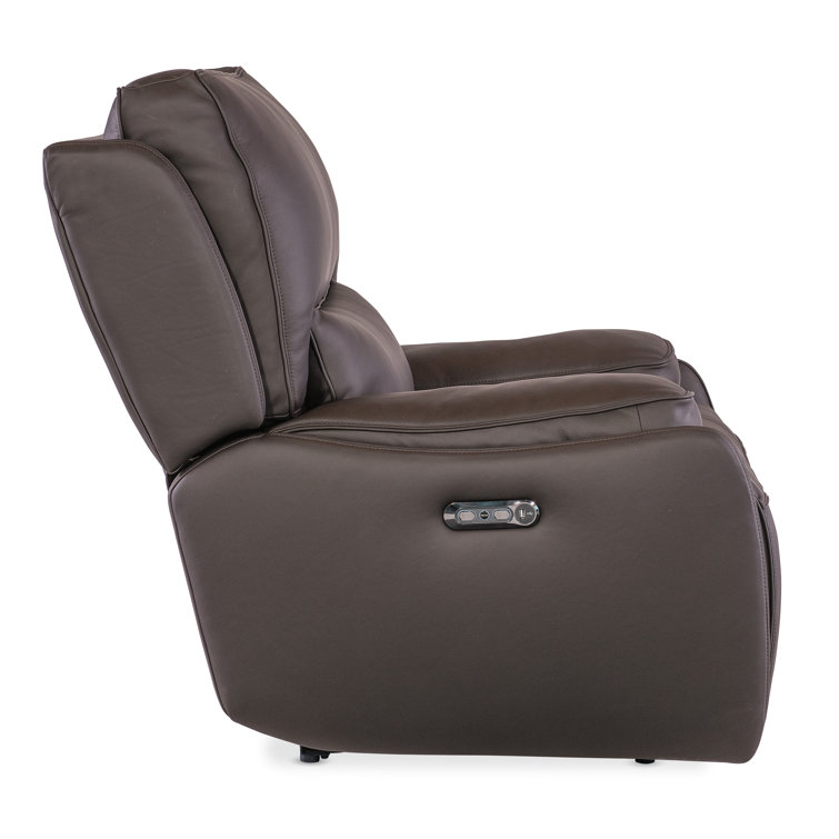 Oslo Mountain Brown Leather Zero Gravity Recliner with Metal Base