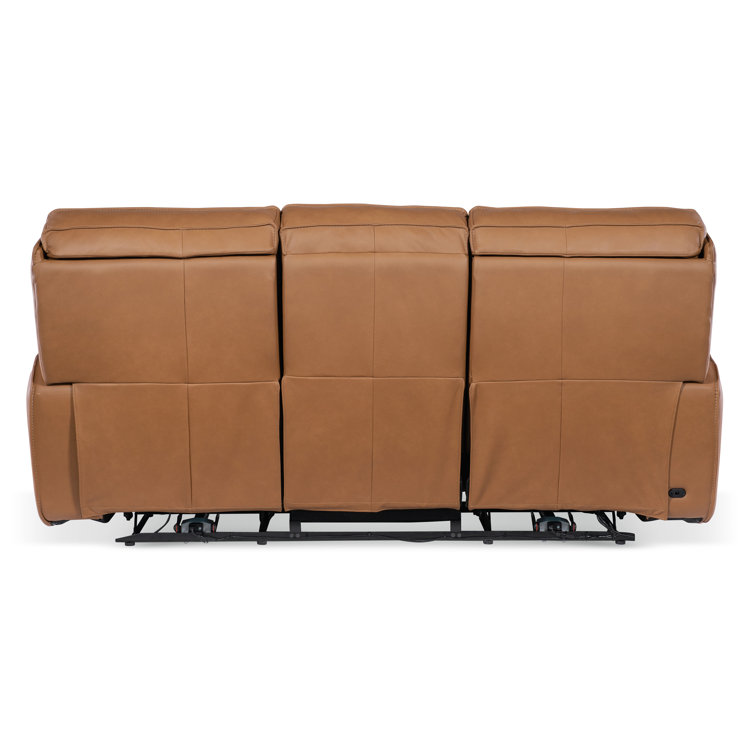 Miles Light Brown Leather Zero Gravity Reclining Sofa