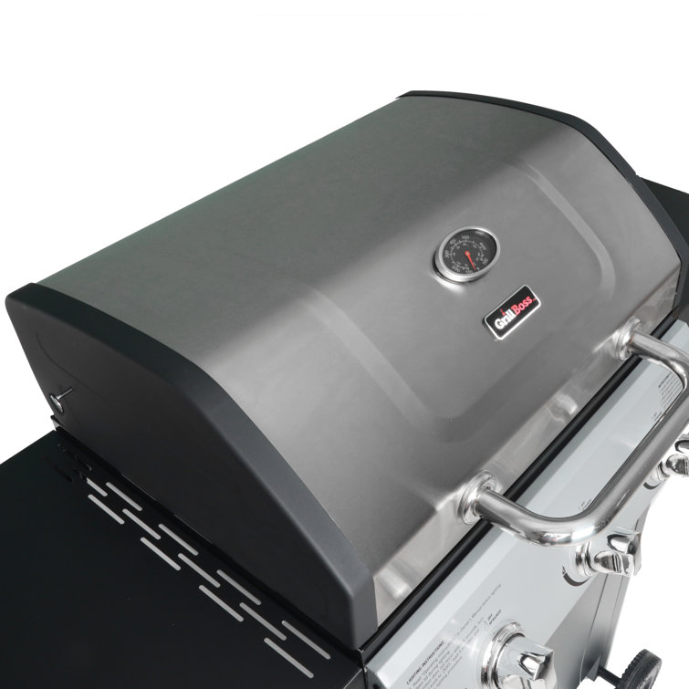 Grill Boss 3-Burner Black Stainless Steel Propane Gas Grill