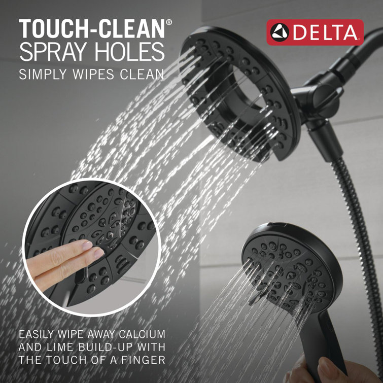 Matte Black Dual Handheld Wall Mounted Shower Faucet Set