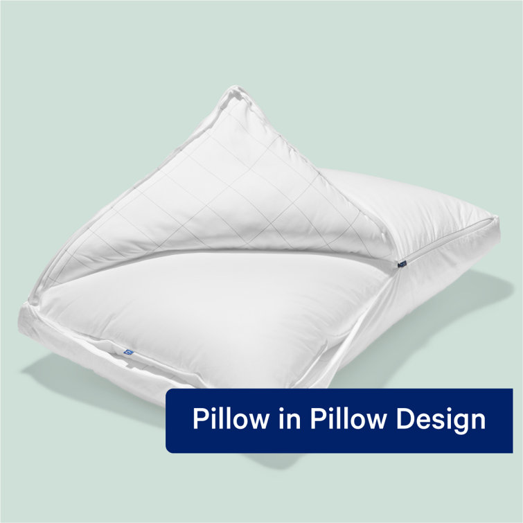 Standard White Polyester Pillow Set, Two Pack