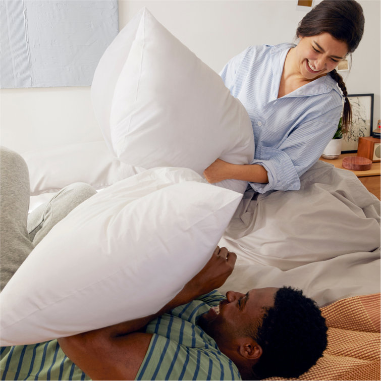 Standard White Polyester Pillow Set, Two Pack