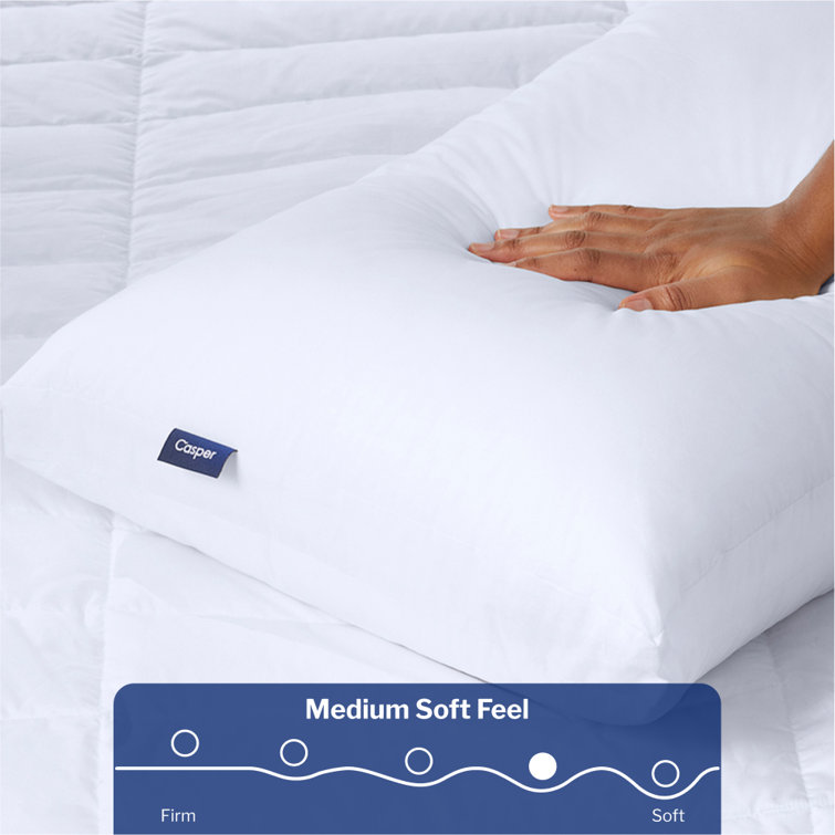 Standard White Polyester Pillow Set, Two Pack