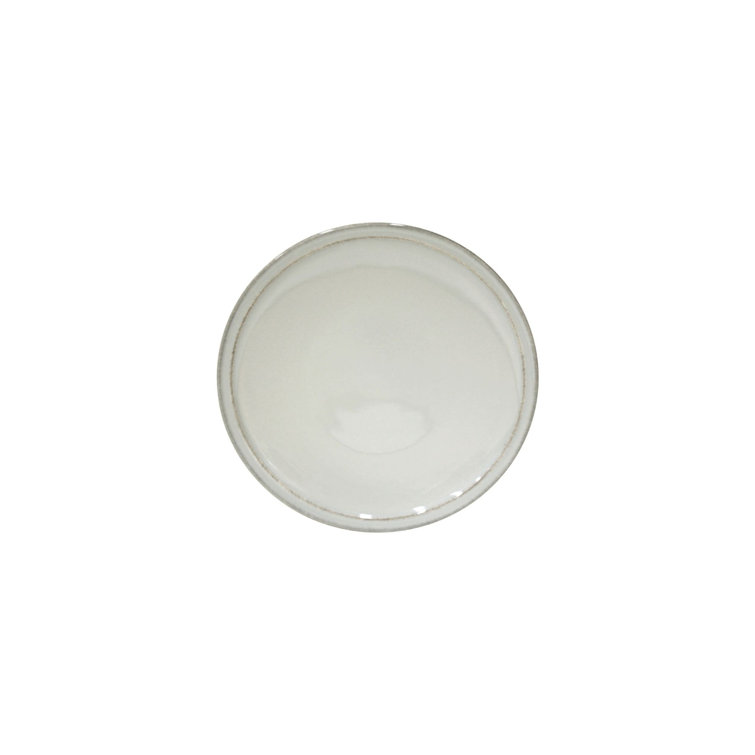 Hand-Painted Gray Ceramic Microwave-Safe Bread Plate