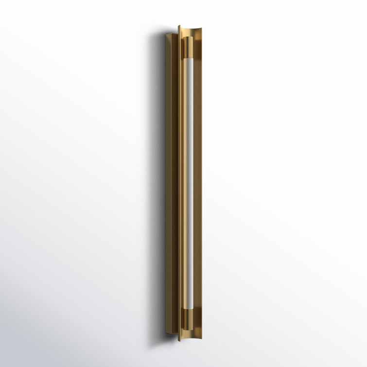 36" Burnished Brass LED Dimmable Outdoor Bath Bar