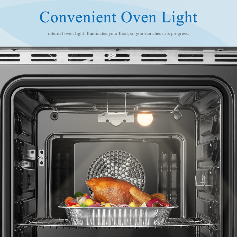 Lanbo 24 Inch Stainless Steel Freestanding Electric Range with Convection Oven