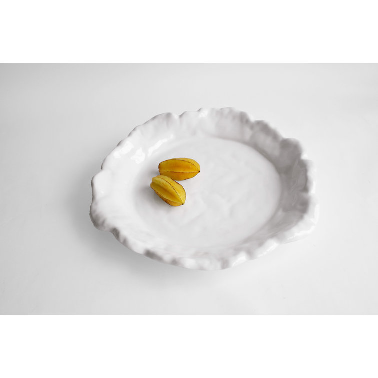 White Round Melamine Platter for Indoor/Outdoor Use