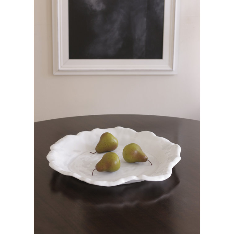 White Round Melamine Platter for Indoor/Outdoor Use