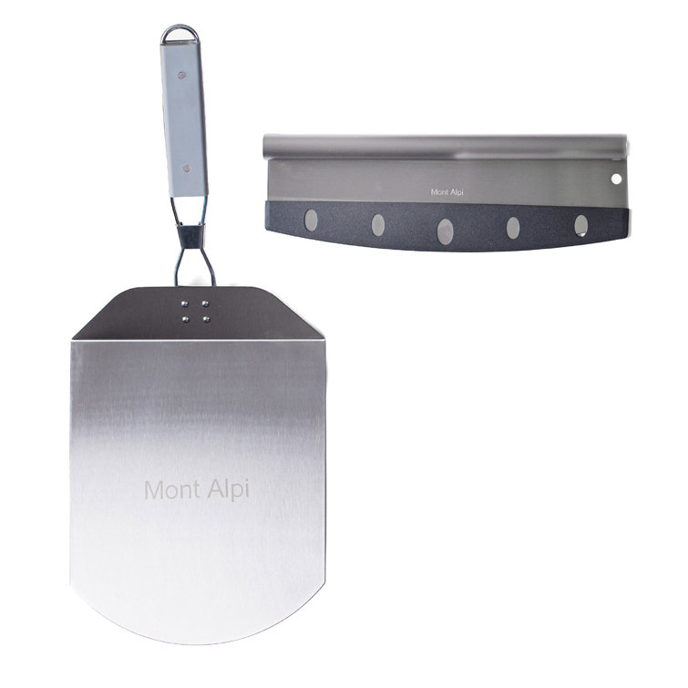 Stainless Steel Outdoor Pizza Making Kit with Stone and Peel