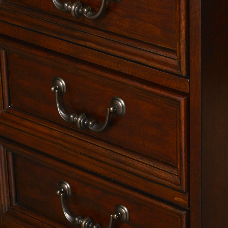 Brown Solid Wood Traditional Executive Desk with Drawers