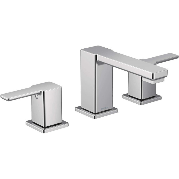 Contemporary Brushed Nickel 16" Widespread Bathroom Faucet