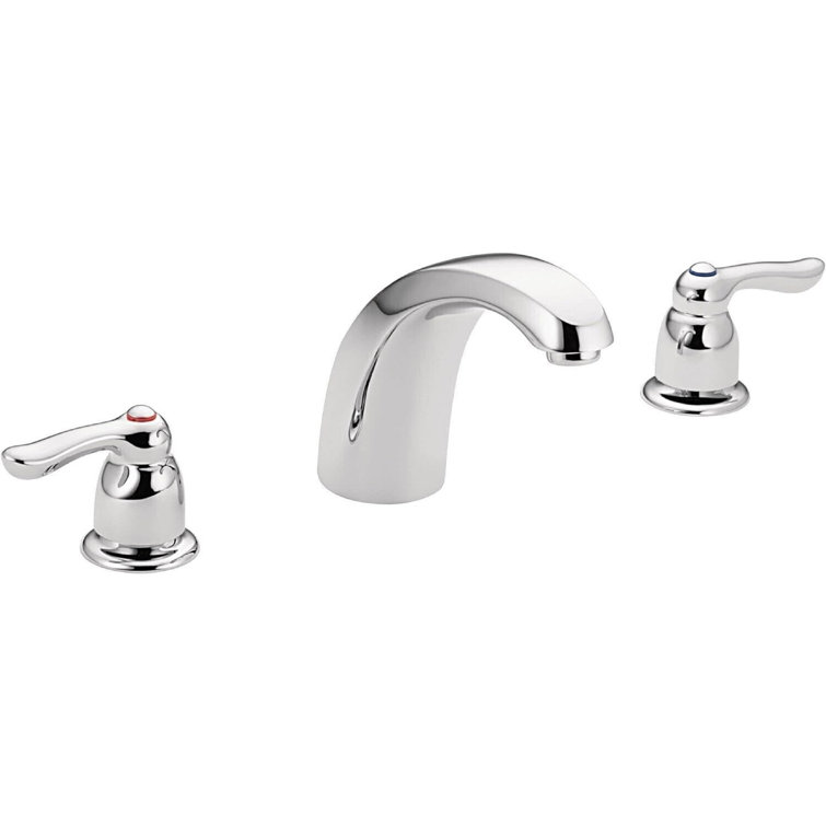 Classic Elegance Chrome Widespread Deck Mounted Faucet