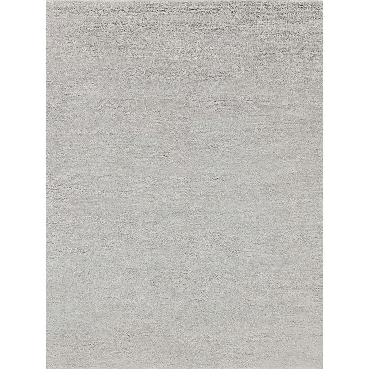 Beige Hand-Knotted Wool Rectangular Area Rug 2' x 3'
