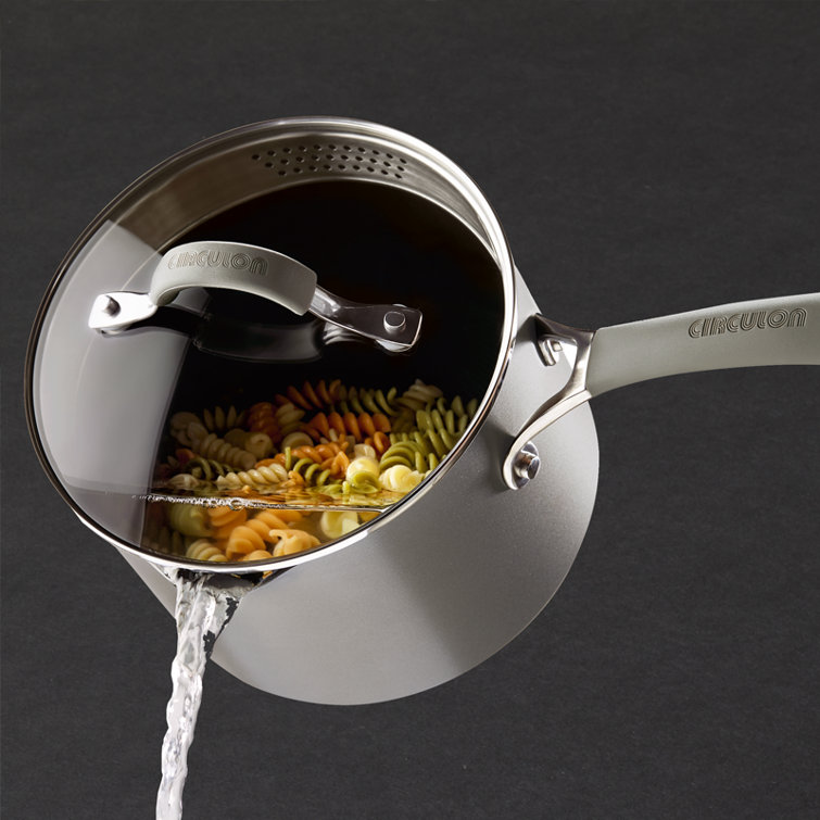 Gray 10-Piece Nonstick Aluminum Cookware Set with Glass Lids