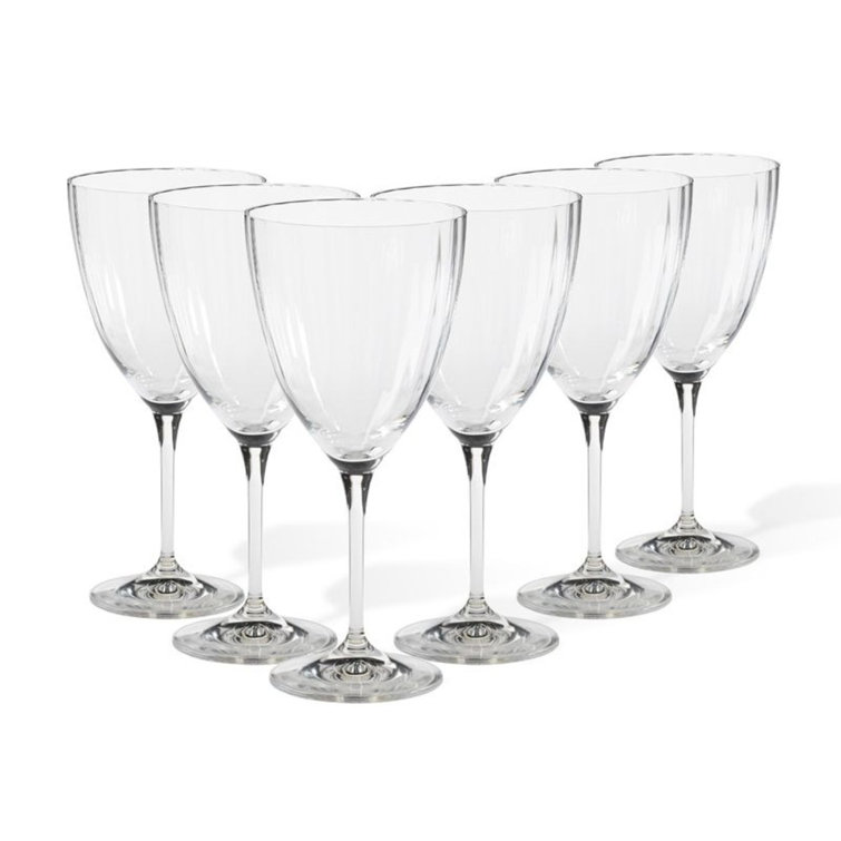 Elegant Clear Lead-Free Glass Red Wine Goblets Set of 6
