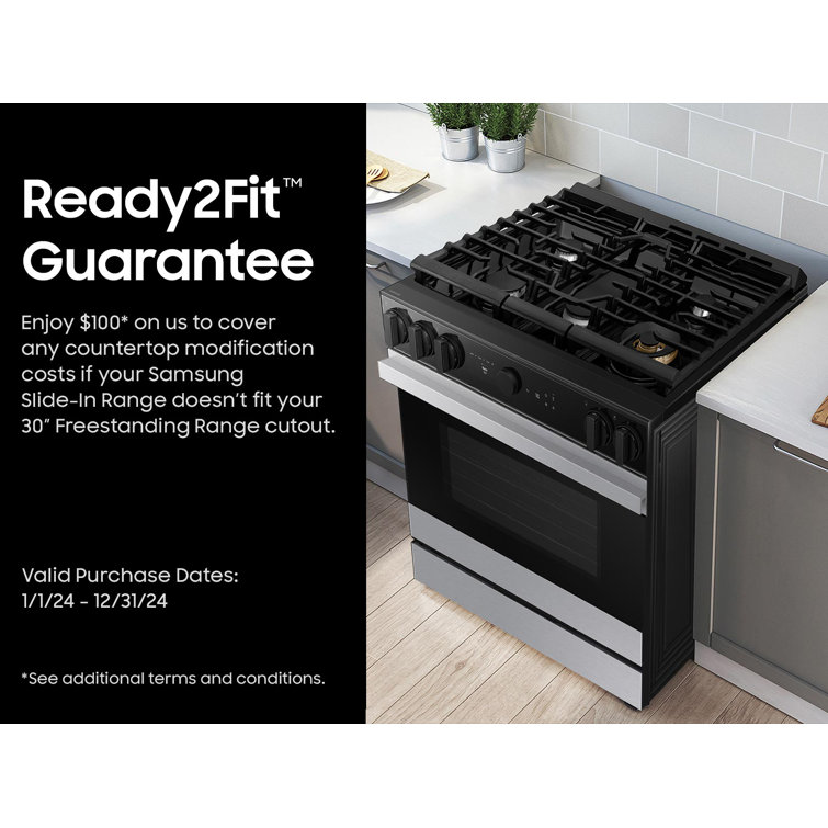 Samsung 6.0 Cu. Ft. Stainless Steel Smart Slide-In Gas Range