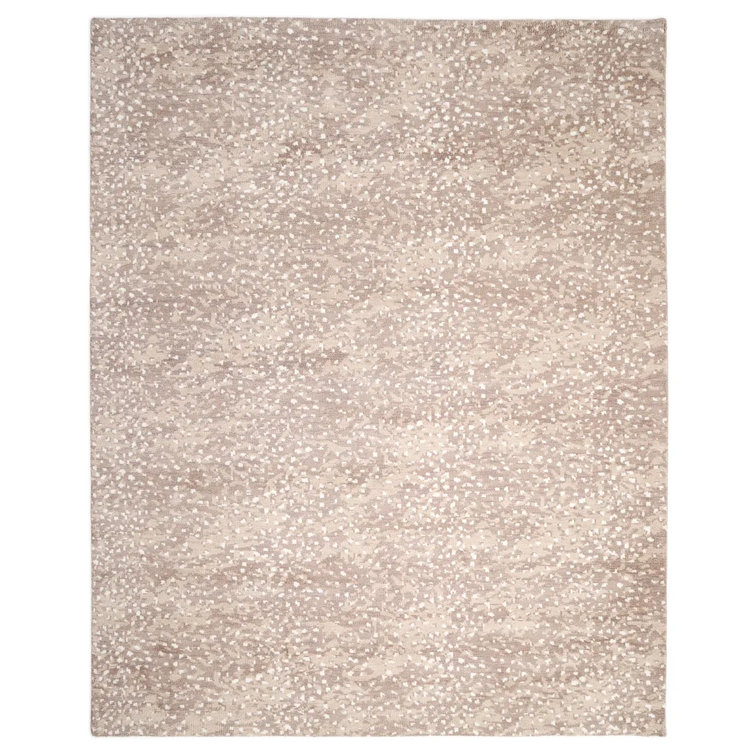 Farah Hand-Knotted Brown Wool 10' x 14' Rug