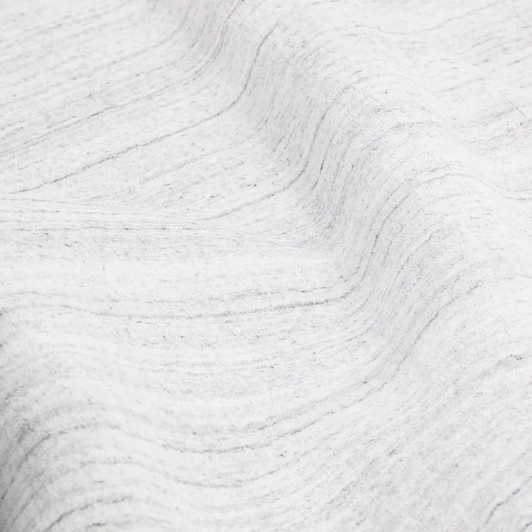 Elegant Ivory Hand-Knotted Wool & Viscose 9' x 12' Area Rug
