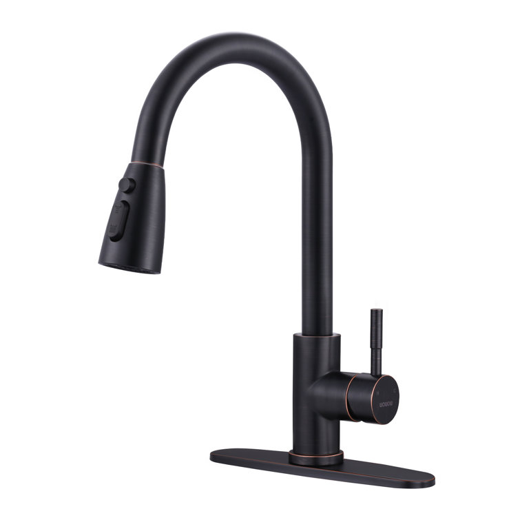 Oil Rubbed Bronze High Arc Pull Down Kitchen Faucet