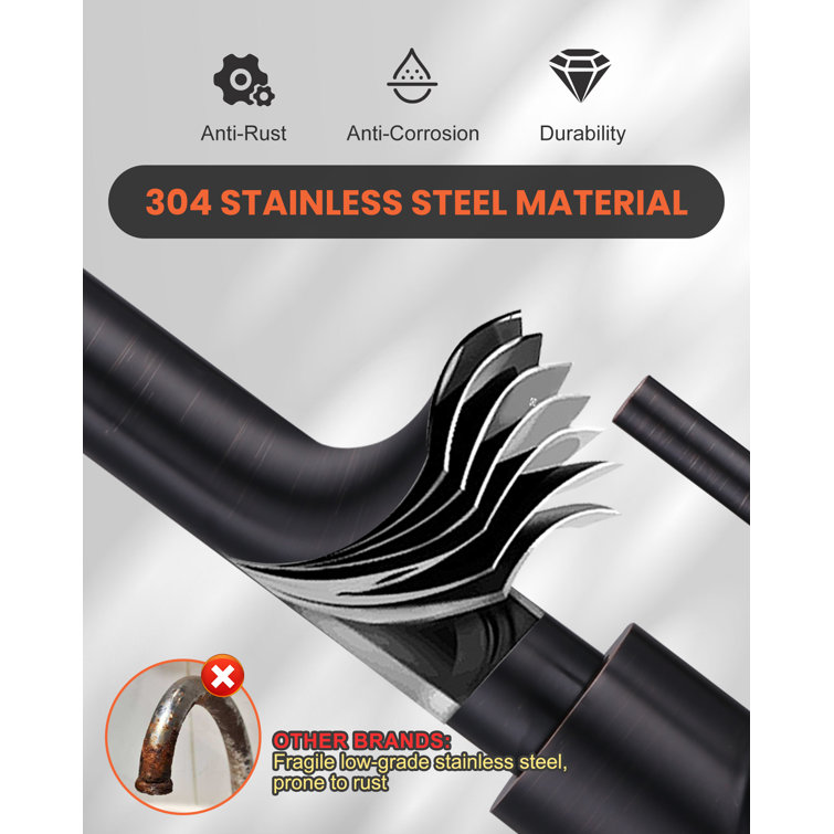 Oil Rubbed Bronze High Arc Pull Down Kitchen Faucet