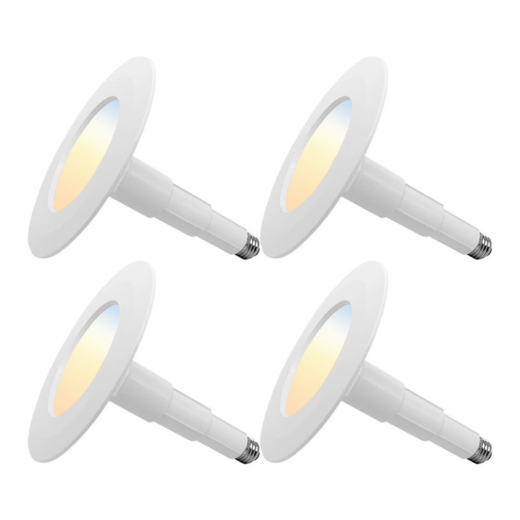 Adjustable White LED Retrofit Recessed Lighting Kit, 4-Pack