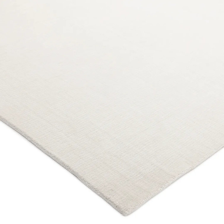 Ivory Elegance 8' x 10' Handmade Wool-Viscose Stripe Area Rug