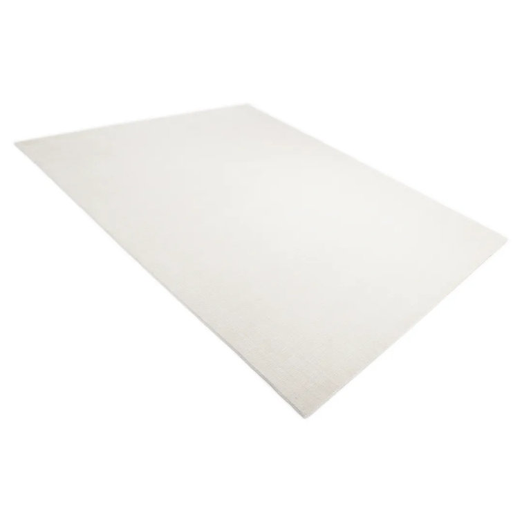 Ivory Elegance 8' x 10' Handmade Wool-Viscose Stripe Area Rug