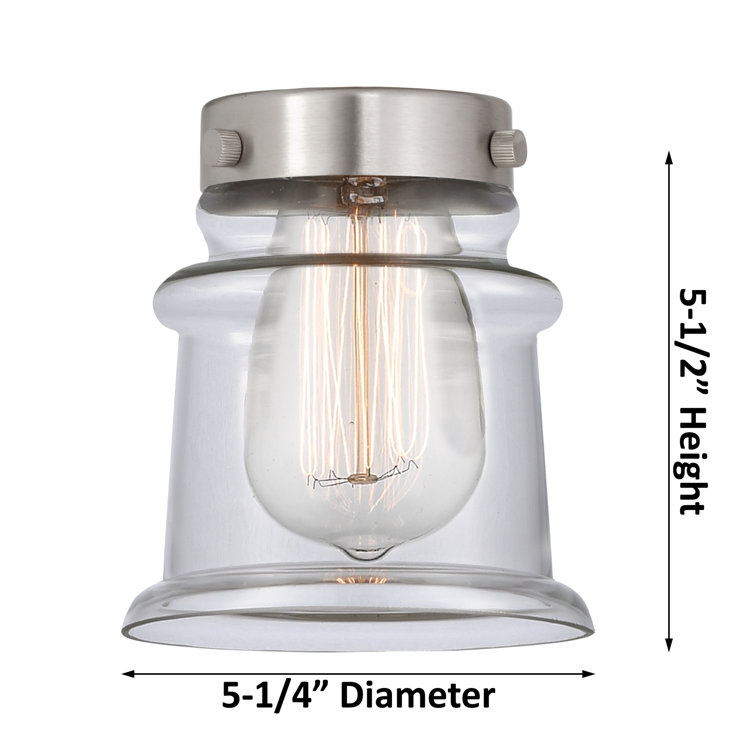 Nickel Jelly Jar Dimmable Wall Sconce with Seedy Glass Shade