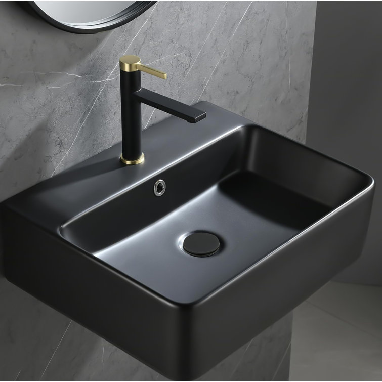 Matte Black ABS Plastic Pop-Up Sink Drain with Overflow