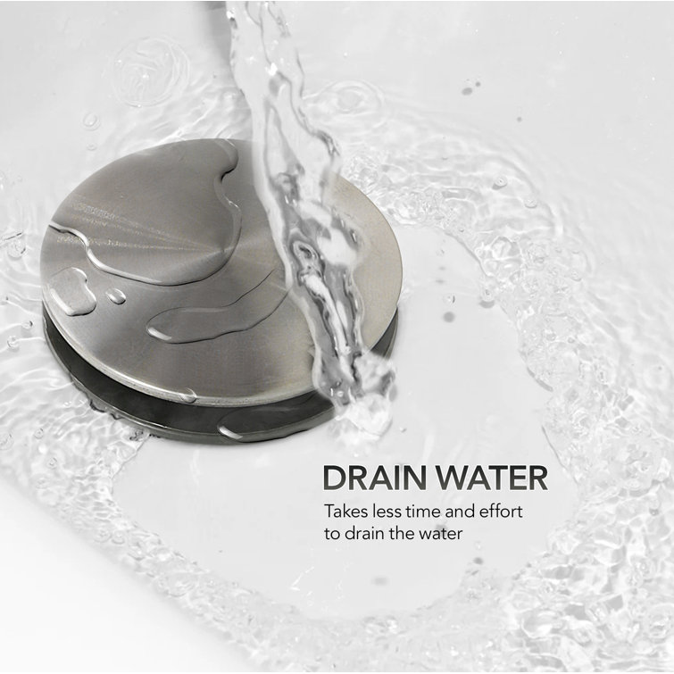 Brushed Nickel ABS Bathroom Sink Pop-Up Drain Assembly